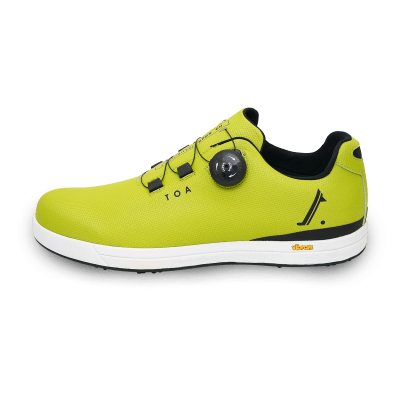 toa-primitive-green-golf-shoes-frontal-view-wetlock-waterproof-technology